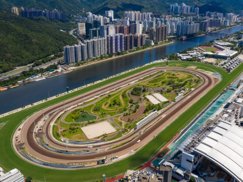 Aerial view of HKJC race track